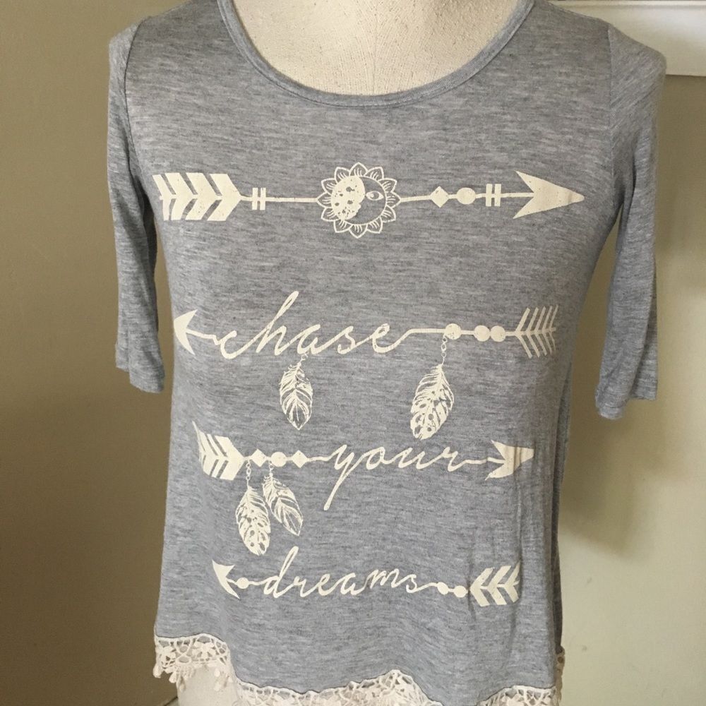 K.Jen Gray Top Size Medium - Picture 2 of 8